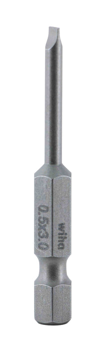 Wiha 74003 Slotted Bit 3.0 - 50mm -  10 Pack