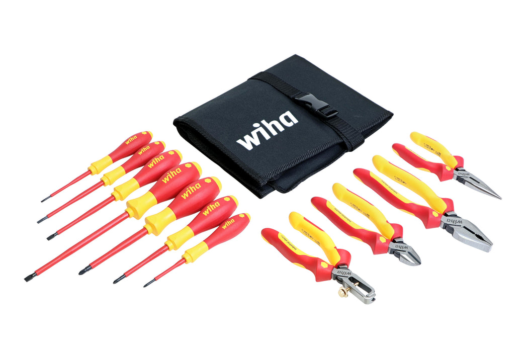 Wiha 32986 11 Piece Insulated Industrial Pliers and Screwdriver Set