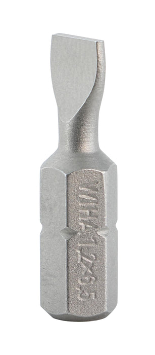 Wiha 71002 Slotted Bit 6.5mm - 25mm (1/4) - 10 Pack