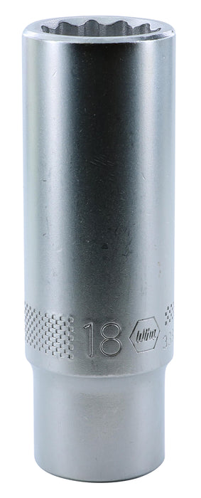 Wiha 33874 12 Point - 1/2" Drive Deep Socket 18.0mm