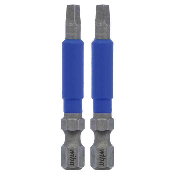 Wiha 70225 TerminatorBlue Impact Bit Square #2 - 2 Inch - 2 Pack