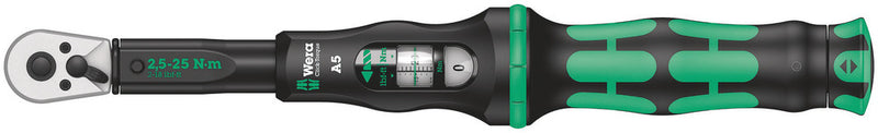 Wera 05075604001, 2.5-25 Nm Torque Range, Adjustable, Click, Click-Torque A Torque Wrench