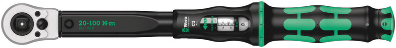 Wera 05075625001, 20-100 Nm Torque Range, Adjustable, Click, Click-Torque C Push R/L Torque Wrench