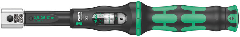 Wera 05075651001, 2.5-25 Nm Torque Range, Adjustable, Click, Click-Torque X Torque Wrench
