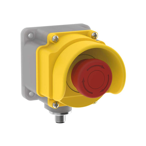 Banner 813276, SSA-EB1PLYRS1-12ED1Q8, Emergency Stop: Flush Mounting 40 mm Push Button