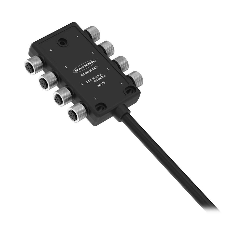 Banner 816066, R95-8M125-C10-D24P, R95 Molded Junction Box with 16 PNP Signals and Cable Homerun