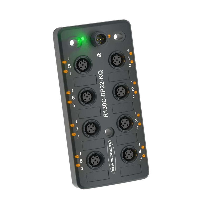 Banner 815360, R130C-8P22-KQ, R130C Series: 8 Port Discrete PNP IO-Link Hub