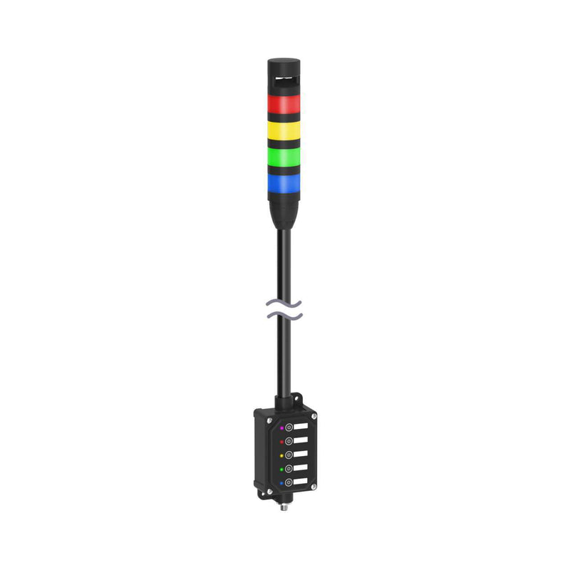 Banner 813453, LCA130T5-TL50BGYRA300Q, Andon Tower Light Assembly: 4-Color with Audible