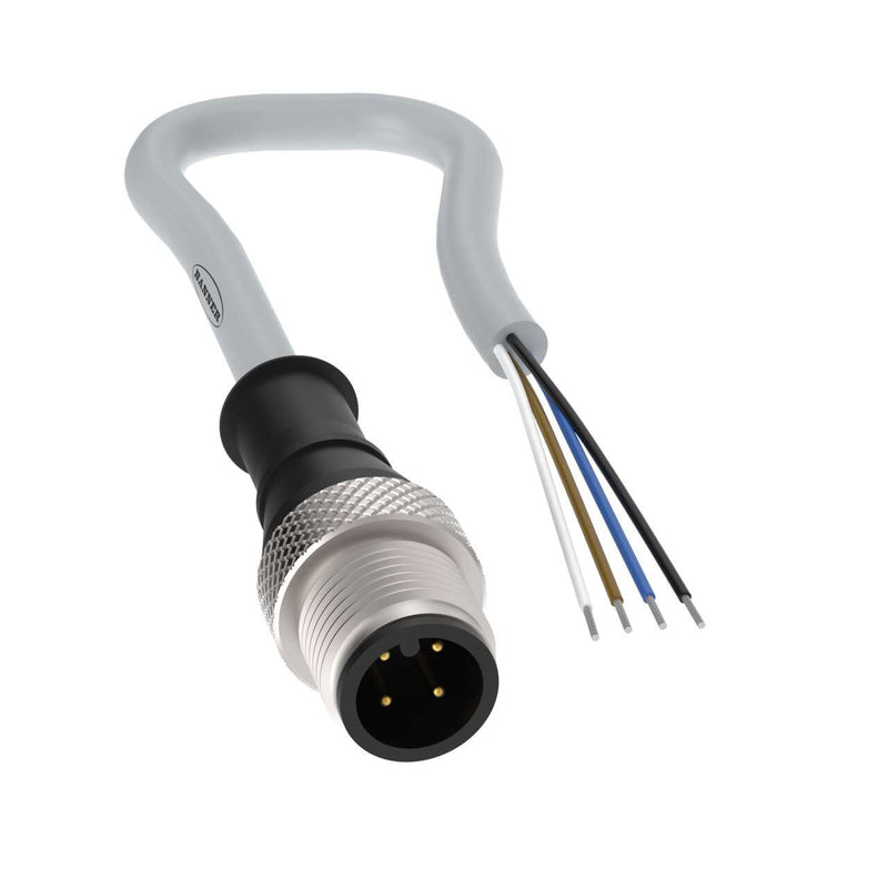 Banner 818232, BC-M12M4-G22-2-HF20, Cordset: Single-Ended M12