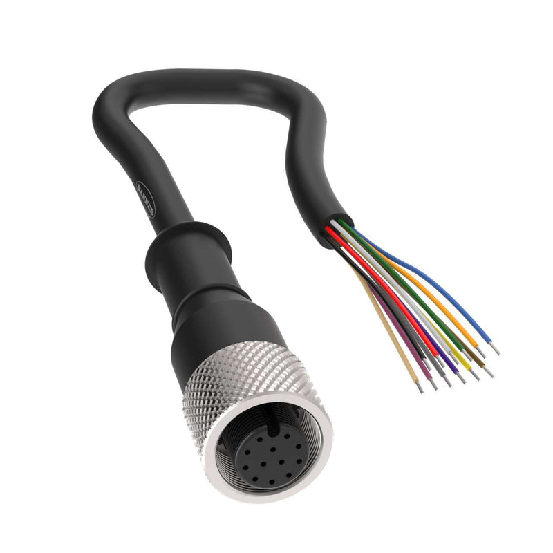 Banner 817599, BC-M12F12-24-10, Cordset: Single-Ended M12