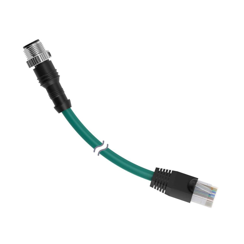 Banner 806414, STP-M12D-406, Cordset: Double-Ended M12 to RJ45