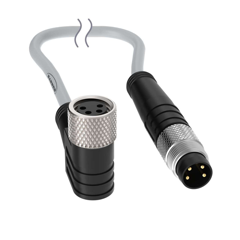 Banner 818307, BC-M8F4A-M8M4-G24-10-HF20, Cordset: Double-Ended M8