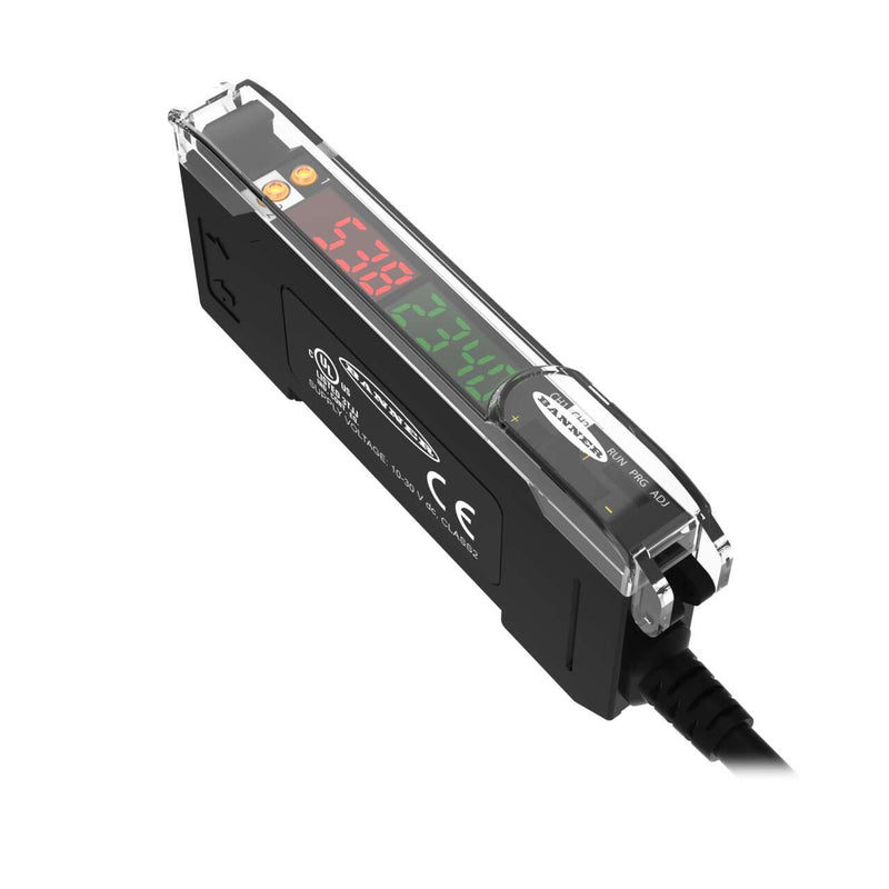 Banner 802856, DF-G3LIR-PS-2M-C1, DF-G3 Long IR Beam Water Detector Dual Display Fiber Amplifier