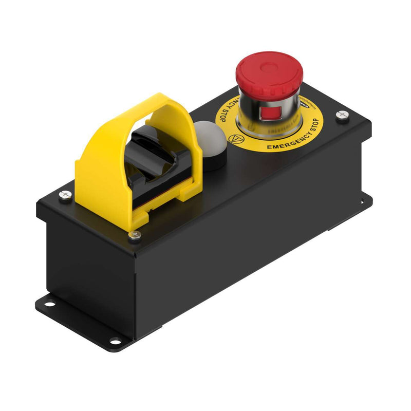 Banner 96385, SSA-EBM-12EAAQ12OTBBK30D-96385, SSA-EBM Rectangular Metal Enclosure E-Stop