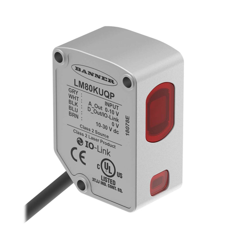 Banner 810218, LM80KUQP, Laser Displacement Sensor