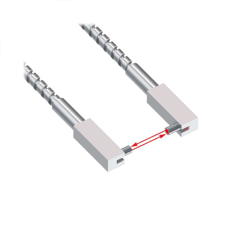 Banner 97031, IA.810ST5ETA, Glass Fiber<Br>Individual 0.05 in Bundle<Br>Tight Right-Angle Tip<Br>Stainless Sheathing 120 in<Br>Terminated For Plastic Fiber Sensors