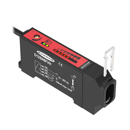 Banner 35187, D12SN6FVH, D12SN6FVH NPN HIGH POWER VISIBLE GLASS FIBER