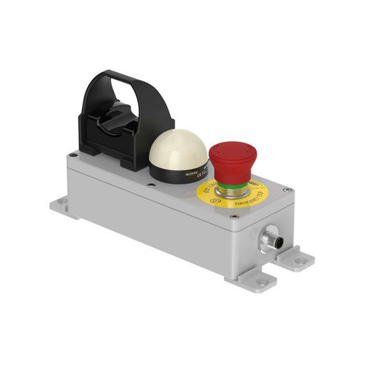 Banner 93210, SSA-EBM-12EAAQ12OTBBK50C-93210, SSA-EBM Rectangular Metal Enclosure E-Stop Button