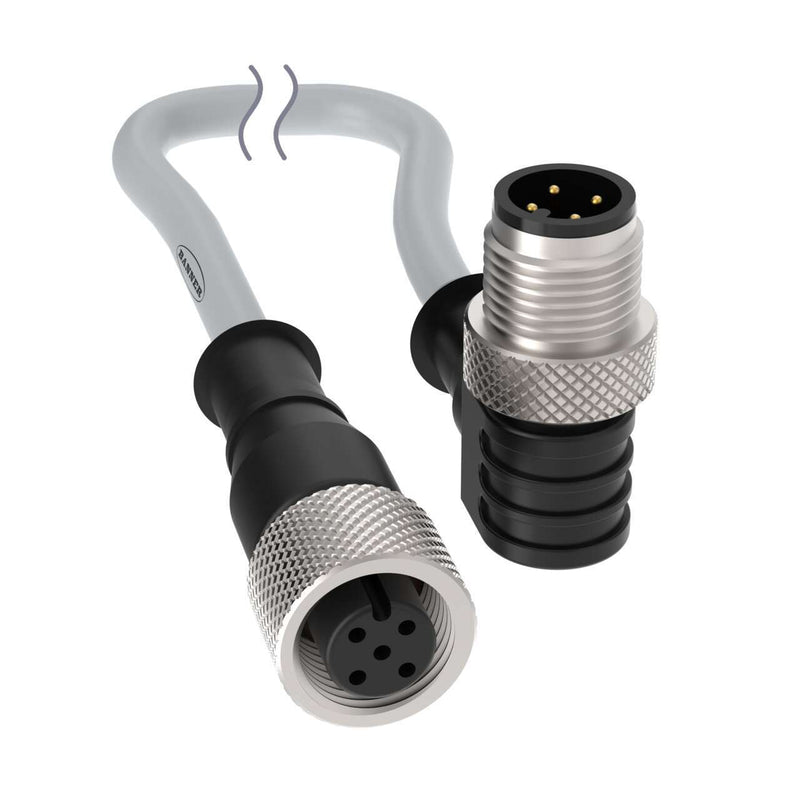 Banner 818272, BC-M12F4-M12M4A-G22-15-HF20, Cordset: Double-Ended M12