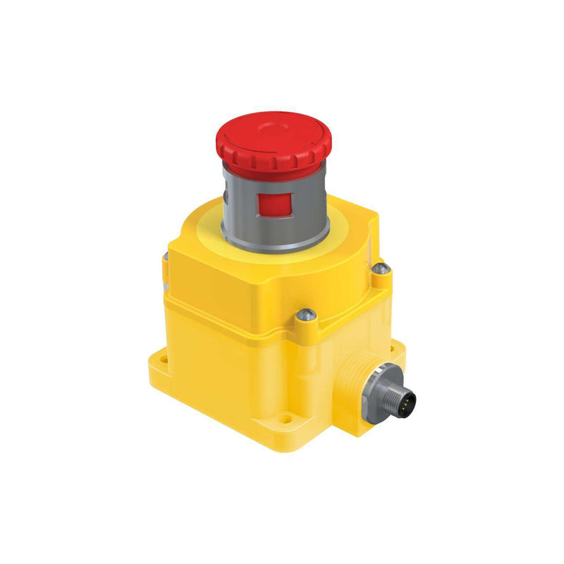 Banner 29995, SSA-EB1MLYRP-12ED1Q8, Emergency Stop: Flush Mounting 44 mm Lockable Push Button