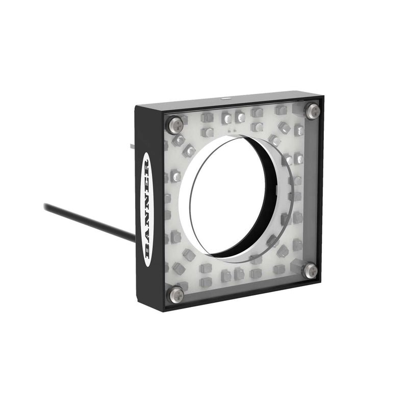Banner 12403, LEDWRM62X62W, PresencePLUS 62x62 mm Ring Light