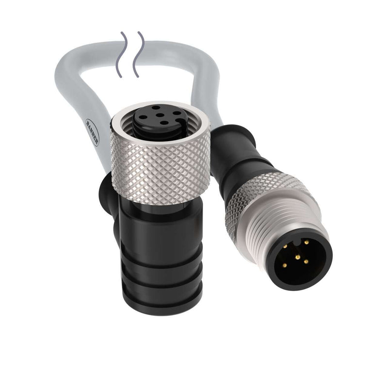 Banner 818262, BC-M12F4A-M12M4-G22-2-HF20, Cordset: Double-Ended M12