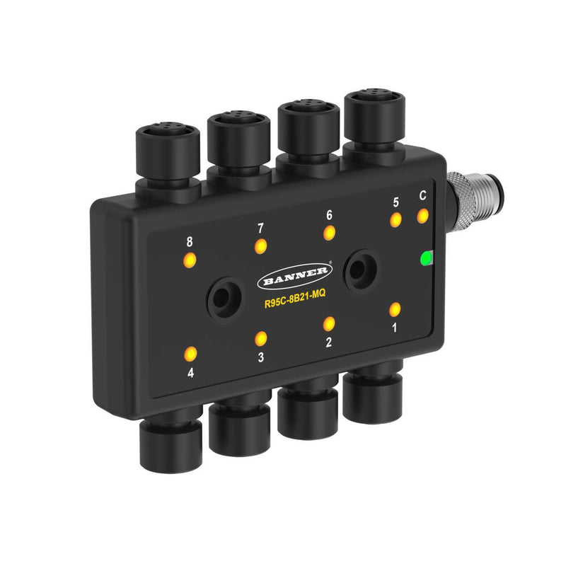 Banner 814251, R95C-8B21-MQ, R95C Series: 8-port Discrete Modbus Hub