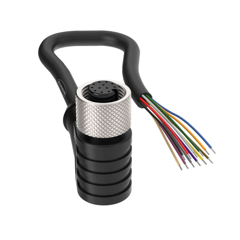 Banner 817600, BC-M12F12A-24-2, Cordset: Single-Ended M12