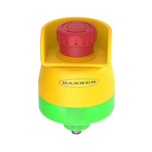 Banner 811873, SSA-EB1PLGRS1-0DECQ8, Emergency Stop with ISD: 30 mm Mount with 40 mm Push Button