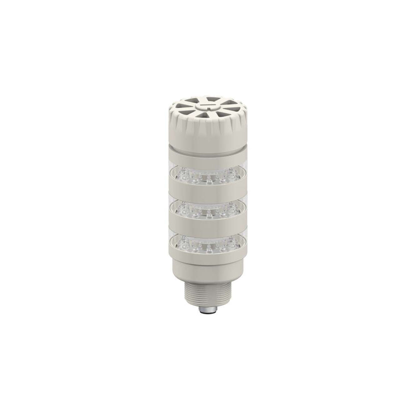 Banner 19222, TL50BLGYRACQ, TL50BL Tower Light, Gray Housing: 3-Color Audible Indicator