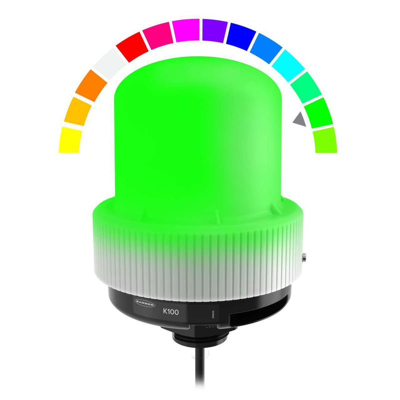 Banner 813077, K100PLZRGB7A, K100 Pro Indicator: RGB Beacon