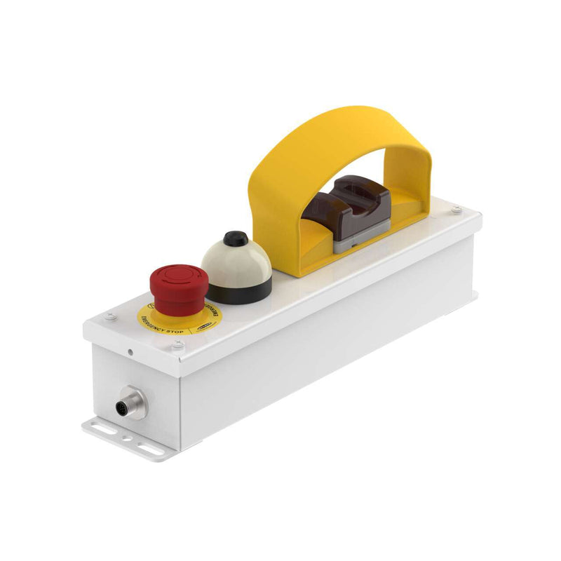 Banner 96229, SSA-EB1PL2-12EMAQ12VTBYLK50E, Illuminated E-Stop Button (push on) 2 NC/1 NO