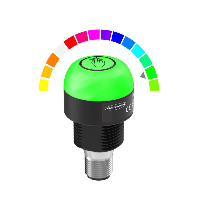 Banner 812267, K30PTALGRY3Q, K30 Pro Touch Series: 3-color RGB Touch Sensor