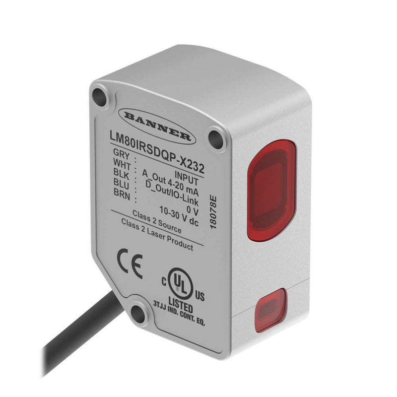 Banner 809720, LM80IRSDQP-X232, Laser Displacement Sensor