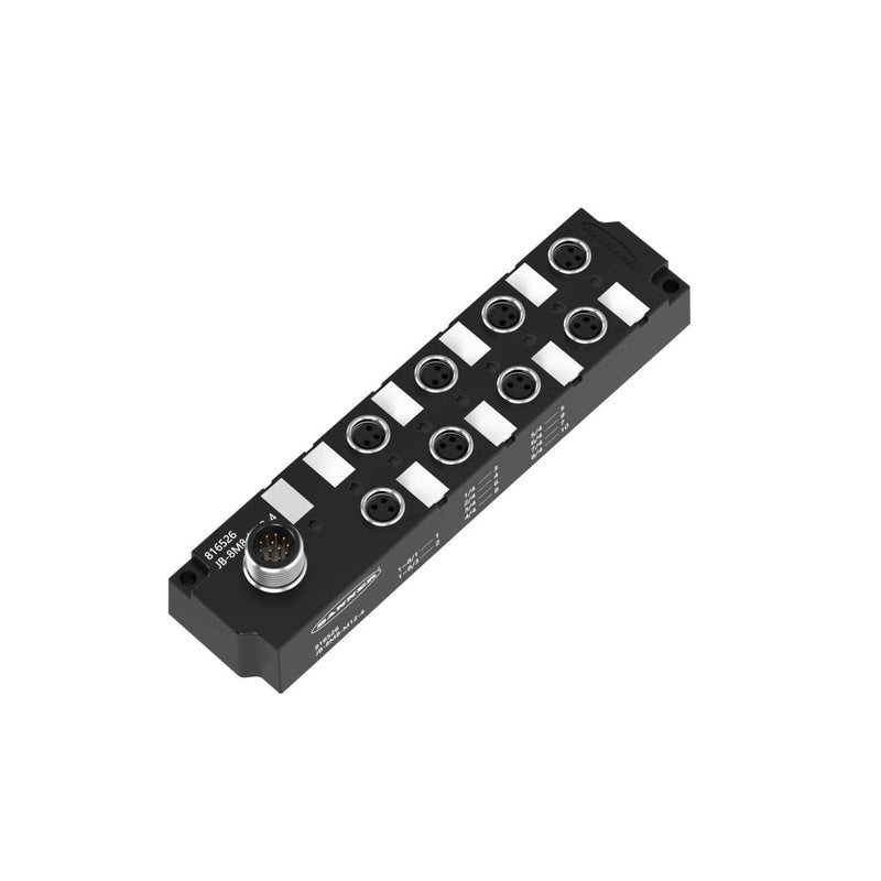 Banner 816526, JB-8M8-M12-4, Junction Box 8 Port M8 8 Signals with M12 12-pin HR