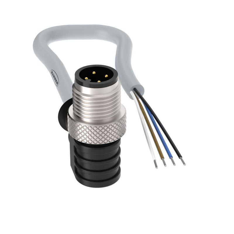 Banner 818242, BC-M12M4A-G22-15-HF20, Cordset: Single-Ended M12