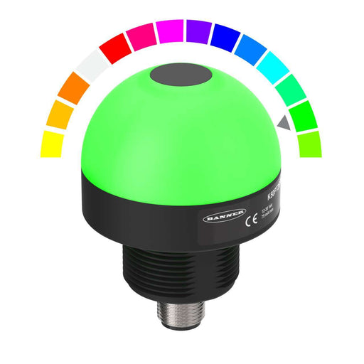 Banner K50 Optical Pick-To-Light Sensor, Fixed-Field, RGB