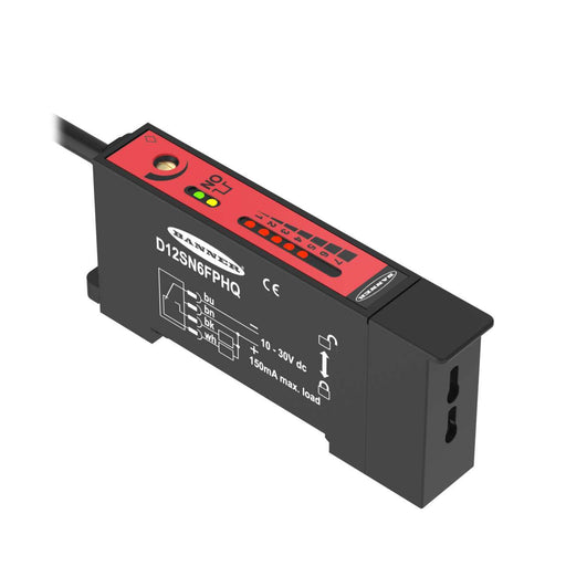 Banner 34973, D12SN6FPHQ, D12 Series: High Power Plastic Fiber Optic