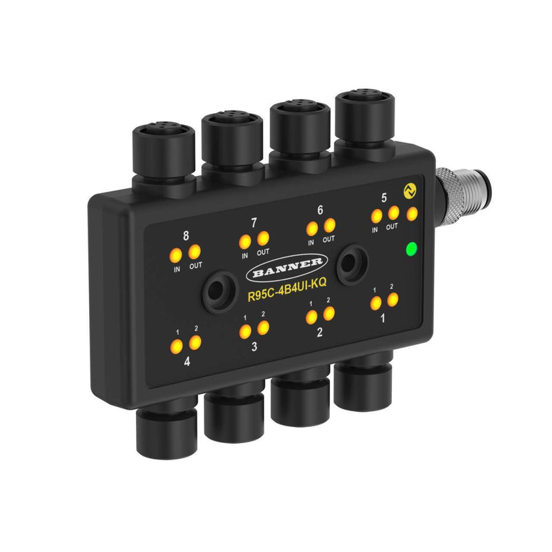 Banner 814927, R95C-4B4UI-KQ, R95C Series: 8 Port Hybrid IO-Link Hub