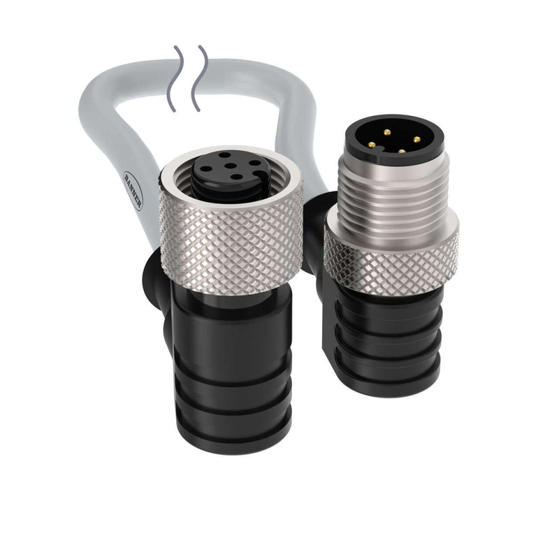 Banner 818275, BC-M12F4A-M12M4A-G22-5-HF20, Cordset: Double-Ended M12