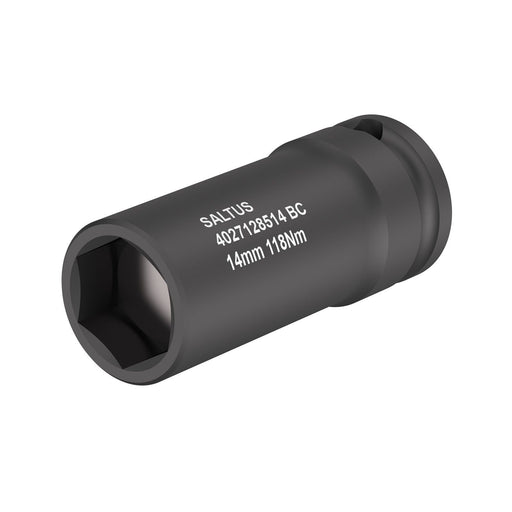 Saltus 4027128617, 17mm Hex Power Socket, 3/8" Square Drive, Fixed Magnet, Thin Wall