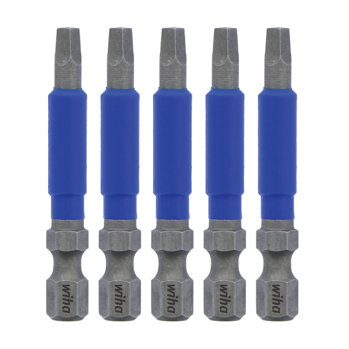 Wiha 70282 TerminatorBlue Impact Bit Square #2 - 2 Inch - 5 Pack