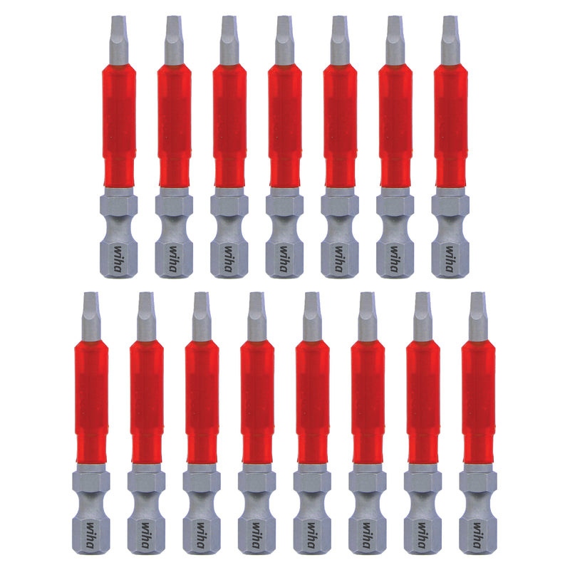 Wiha Square, MaxxTor, Torsion, 15-Pack, Screwdriver Bit