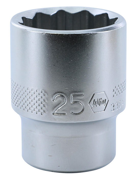 Wiha 33841 12 Point - 1/2" Drive Socket 25.0mm