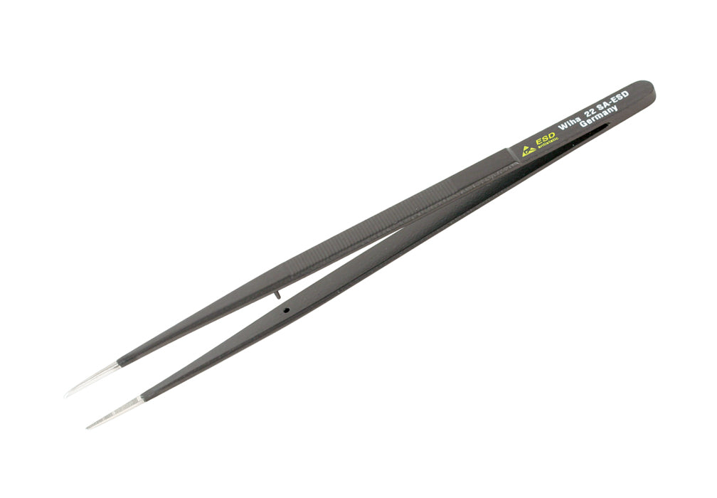 Wiha 44518 ESD Safe Tweezers 22 SA - 150mm