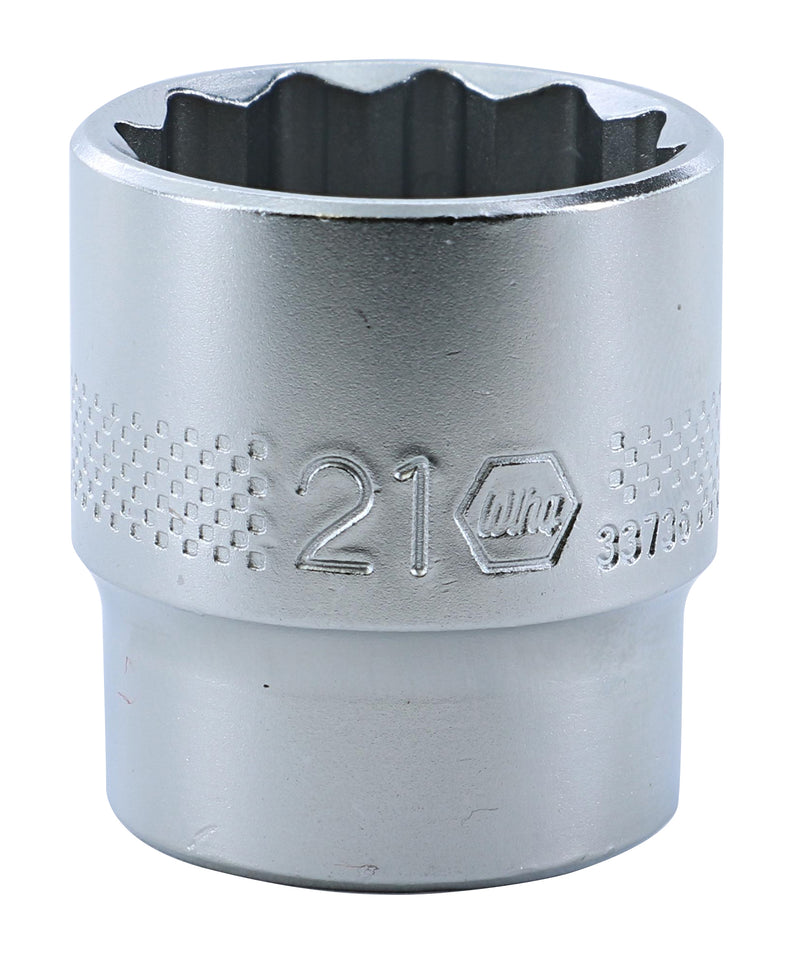 Wiha 33736 12 Point - 3/8 Inch Drive Socket - 21.0mm