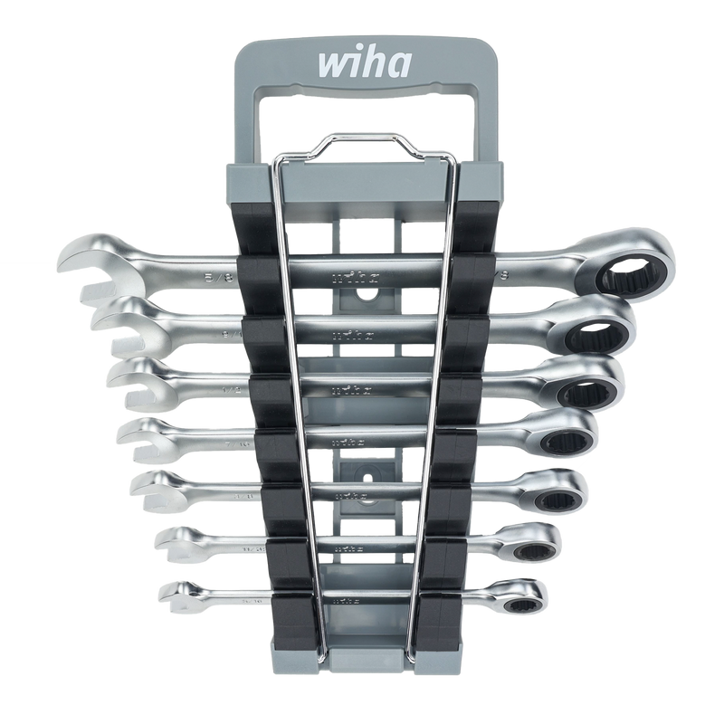Wiha 30393 7 Piece Combination Ratchet Wrench Set - SAE