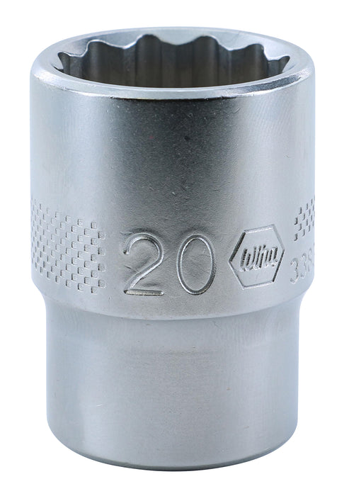 Wiha 33836 12 Point - 1/2" Drive Socket 20.0mm