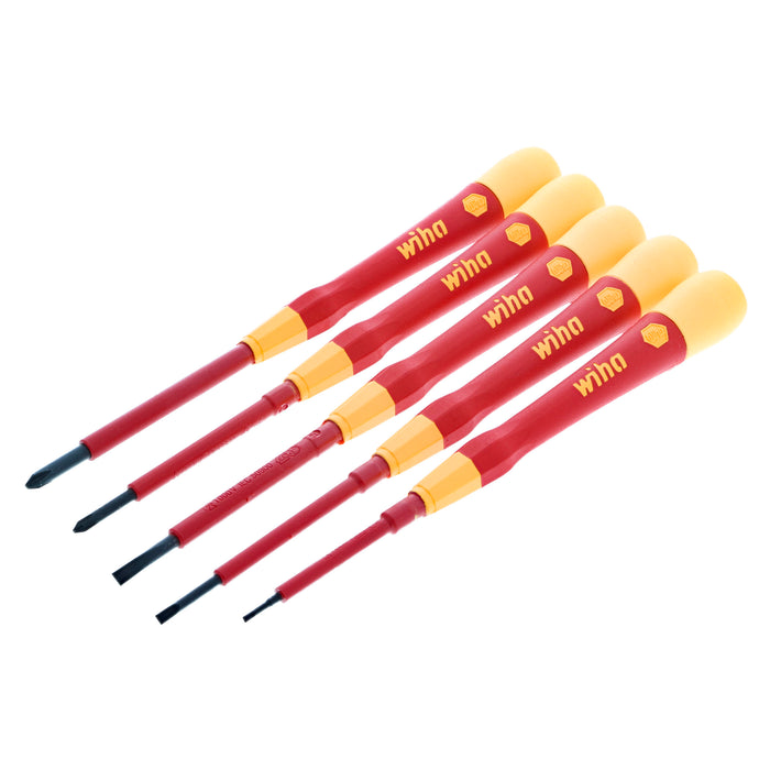 Wiha 32085 5 Piece Insulated PicoFinish Precision Screwdriver Set