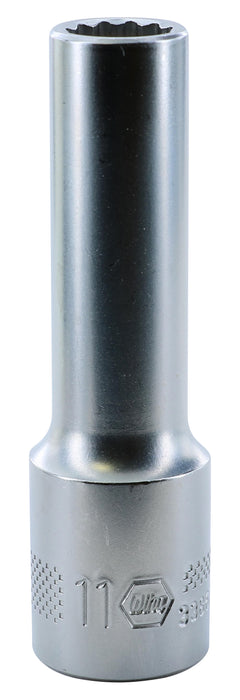 Wiha 33867 12 Point - 1/2" Drive Deep Socket 11.0mm